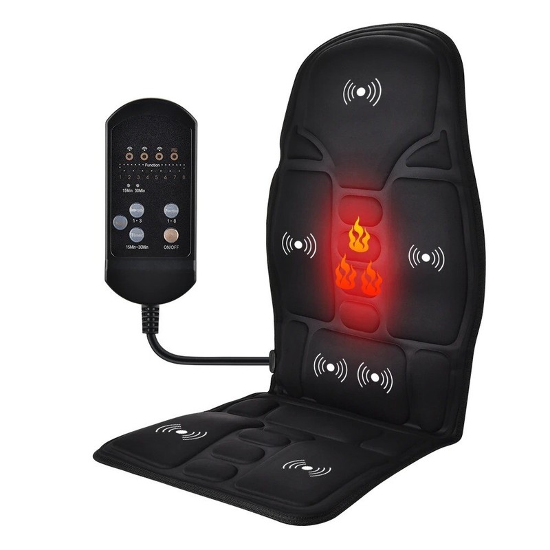 Electric Massage Chair Vibrating Heating Comfortable Portable Remote Control