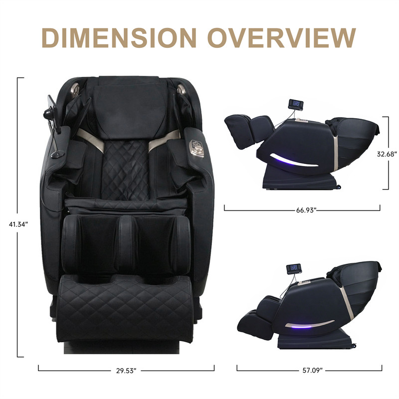 Full Body Massage Chair Zero Gravity Recliner, 2 Control Panels, Smart Screen US gallery