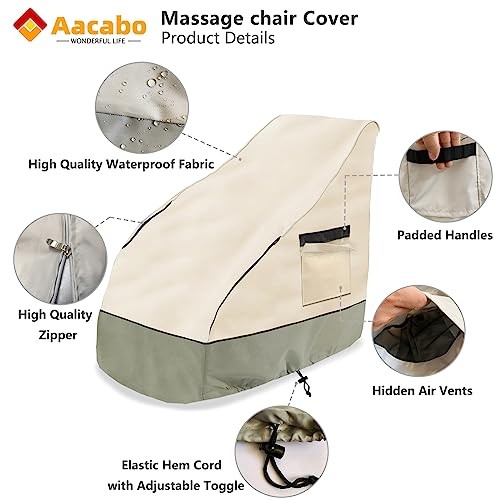 Massage Chair Cover 600D Oxford Cloth Full Body Shiatsu 59"x39"x55" Inch gallery