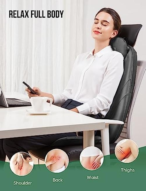 Back Massager with Heat, Gifts for Men, Women, Electric Deep Tissue Black gallery