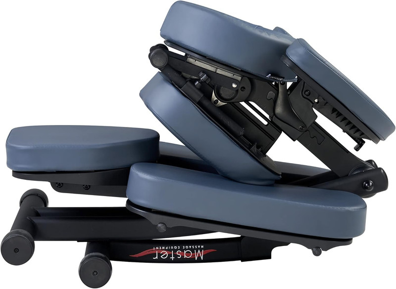 Lightweight Royal Blue Portable Massage Chair - Adjustable Aluminum Frame gallery