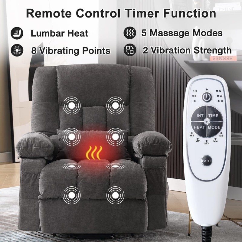 Power Lift Recliner Chair Elderly W/ Vibration Massage & Heating Functions gallery