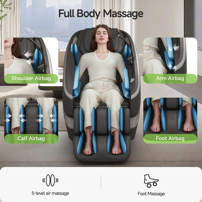 2026 Full Body Massage Chair with Zero Gravity, Bluetooth & 12 Auto Modes gallery