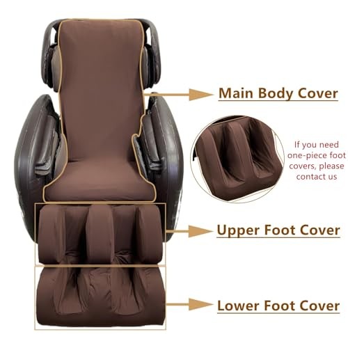 Full Body Massage Chair Cover-Shiatsu Slipcover Recliner Chair body Brown gallery