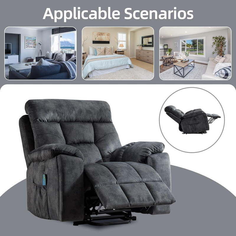 CANMOV Large Power Lift Recliner Chair with Massage and Heat for Elderly Big and gallery