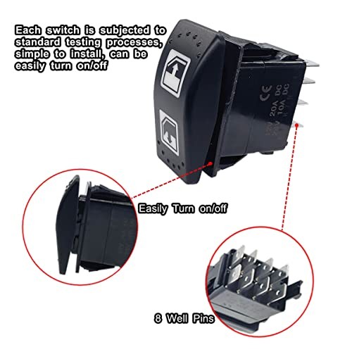 Doors Window Switch for Can Am Defender 705800048,Left Hand Driver Side Fits gallery