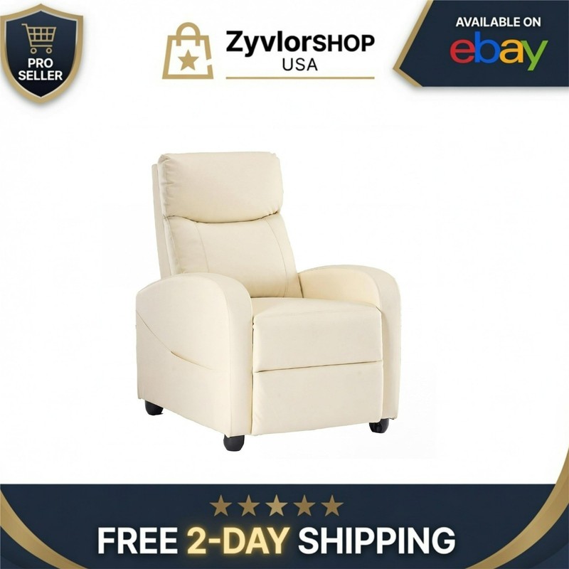 Sweetcrispy Massage Recliner Chair with Lumbar Support - Beige
