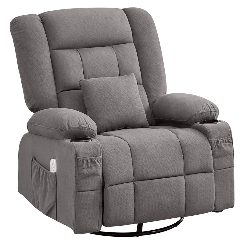 3D 4-Point Kneading Massage Rocking Recliner w / Heat 2 Cup Holders USB Port gallery