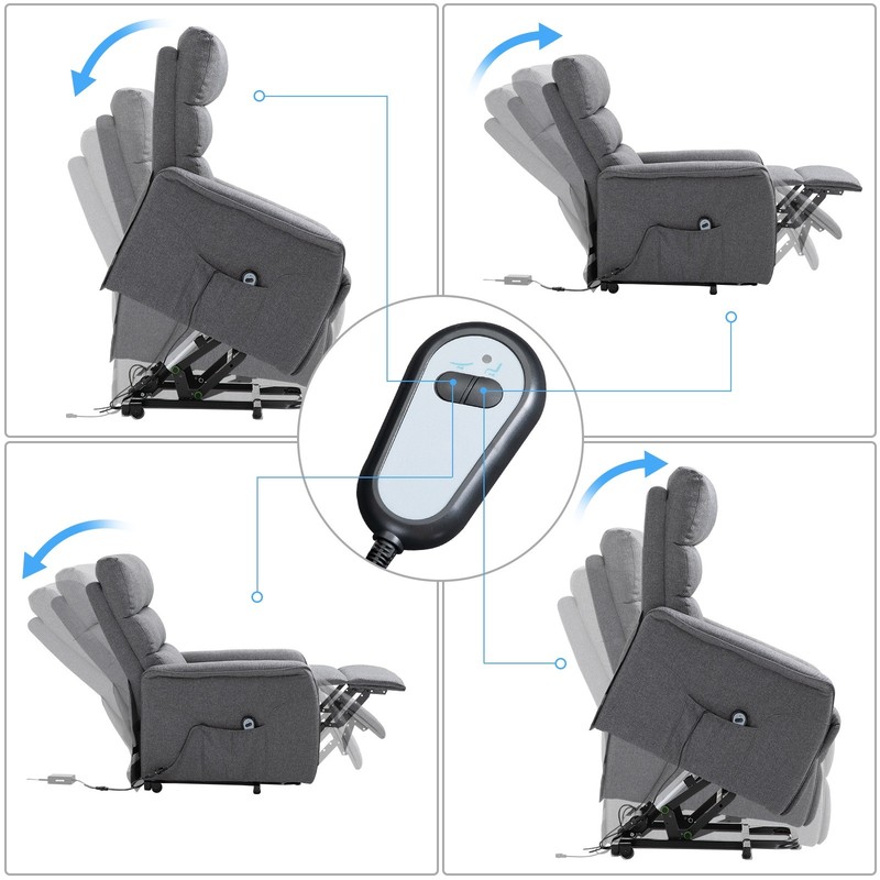 Electric Power Lift Recliner Chair for Elderly Living Room Fabric Upholstery gallery