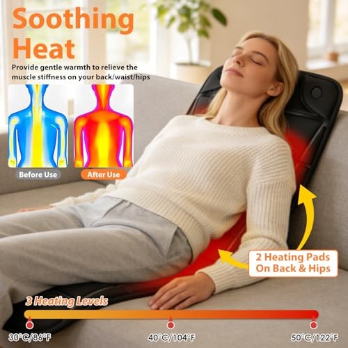 Vibration Massage Mat with Heat, Electric Full Body 57.87x19.7x1.18 Inch gallery