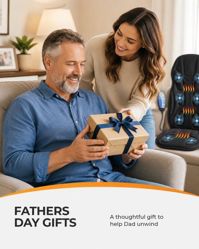 Heated Massage Chair Pad with 8 Vibration Motors, 5 Modes & 3 Intensities - Idea gallery