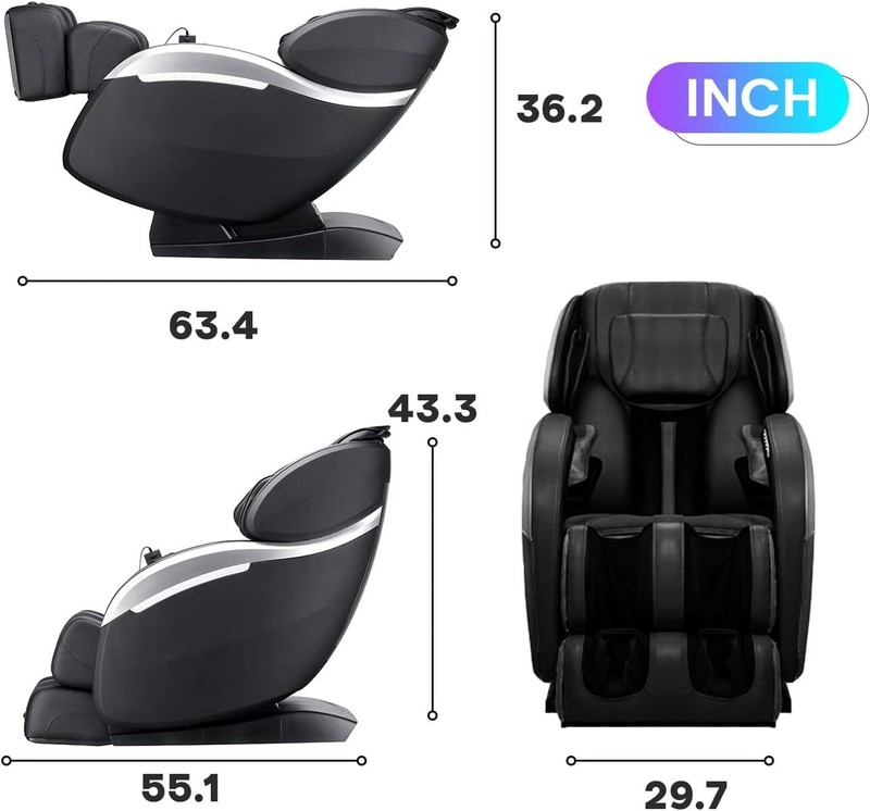 Full Body Massage Chair Zero Gravity Shiatsu Chair Recliner with Six Programs gallery