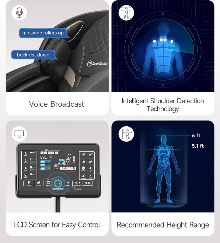 3D Full Body Massage Chair with Bluetooth, Zero Gravity & 16 Auto Modes gallery