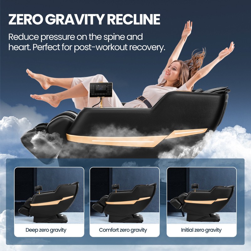 Zero Gravity Full Body Recliner Massage Chair 8 Points, Shiatsu,Foot Roller,Heat gallery