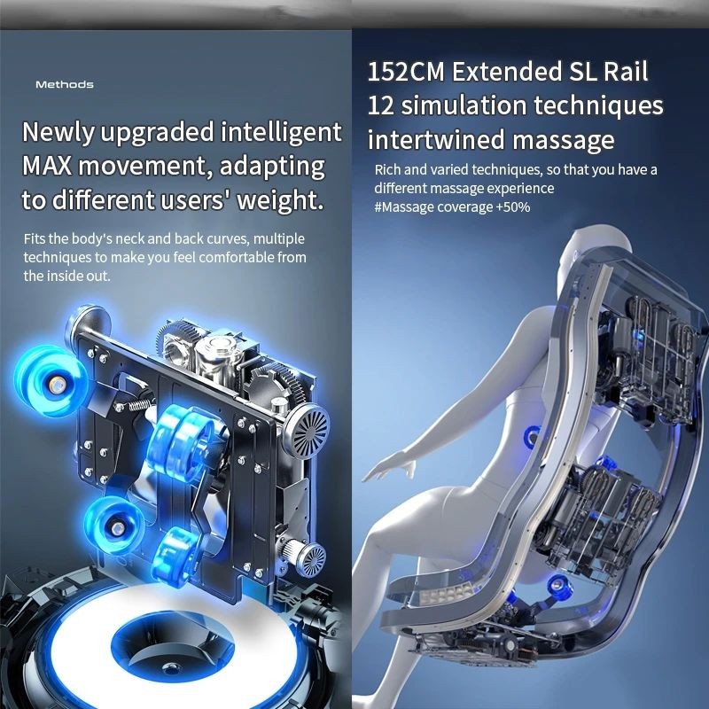 UKL Majesty X 4D+3D Dual-Core Full Body Zero Gravity SL-Track AI Massage Chair gallery