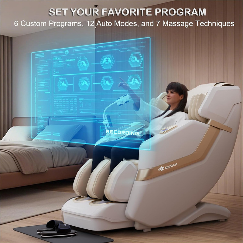 KZ-313 2026 Heated Jade Roller Massage Chair Full Body, Deep Zero Gravity Sl-Tra gallery