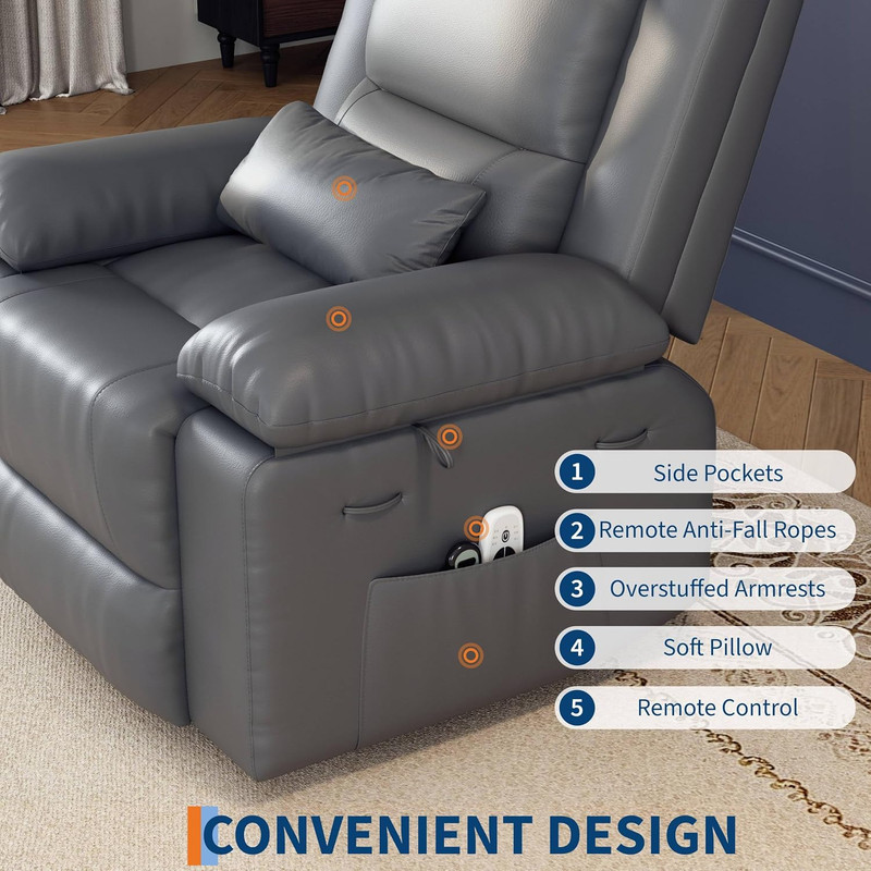 Electric Power Lift Recliner Chair with Heat & Massage for Elderly Comfort gallery