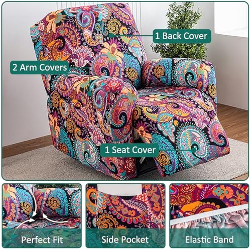 Recliner Covers 4 Pieces Stretch Lazy Boy Recliner Chair Covers That Stay in 2 gallery