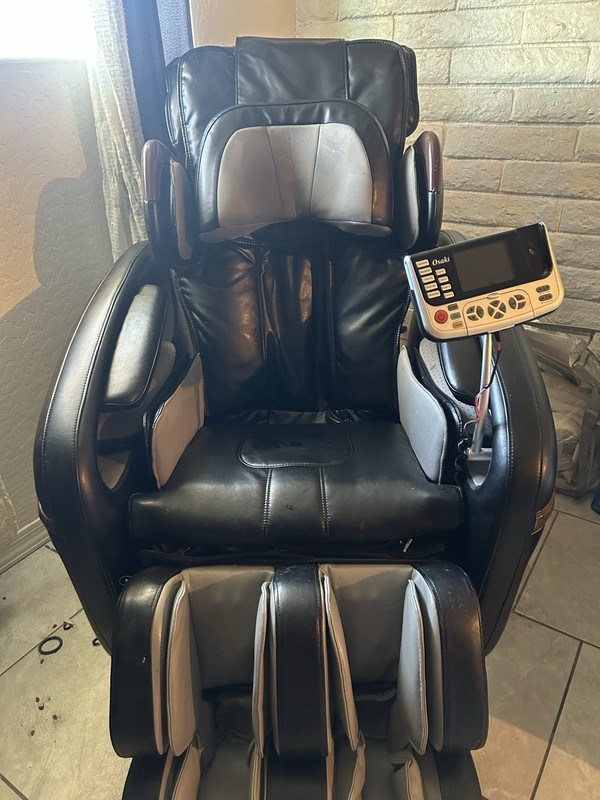 Osaki Electric Massage Chair Recliner w/ Handheld Control, Foot/Leg, Black/Gray gallery
