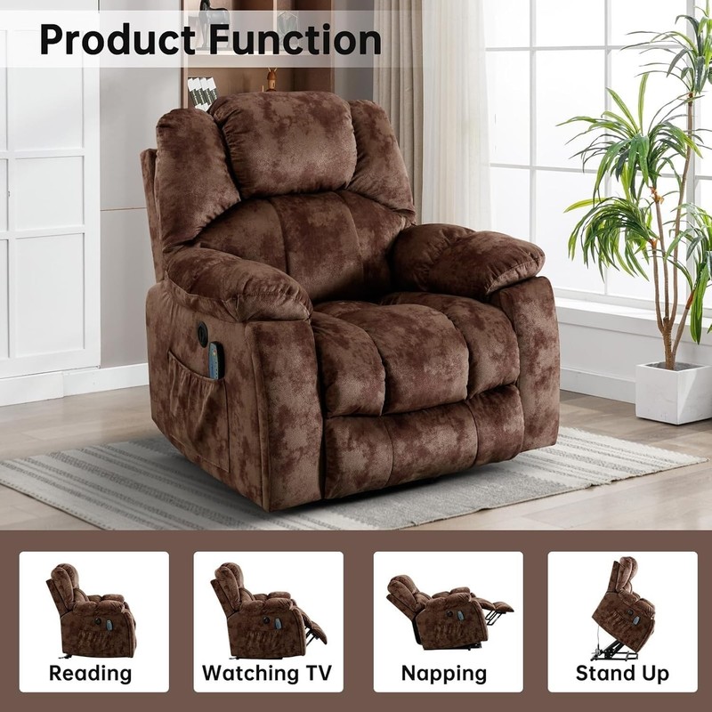 CANMOV Large Power Lift Recliner Chair for Elderly with Massage and Heated gallery