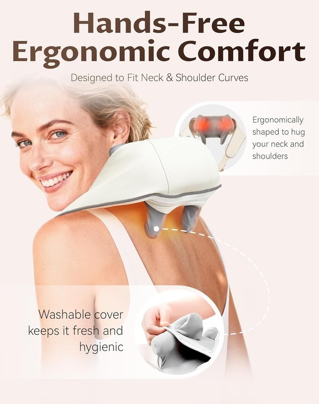 Neck Massager with Heat,Therapexa Neck & Shoulder Massager,6D Shiatsu Back Ma... gallery