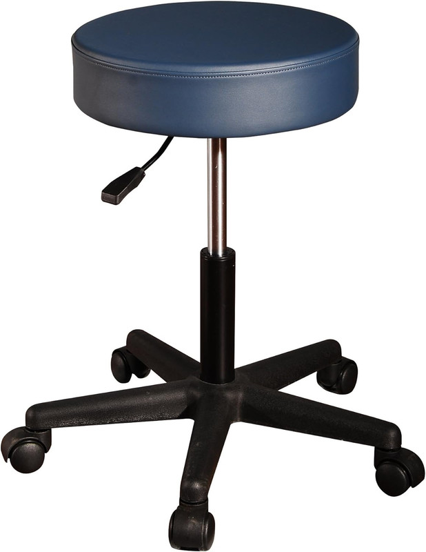 Master Massage Pneumatic Swivel/Rolling Massage Stool Royal Blue (D00161W)