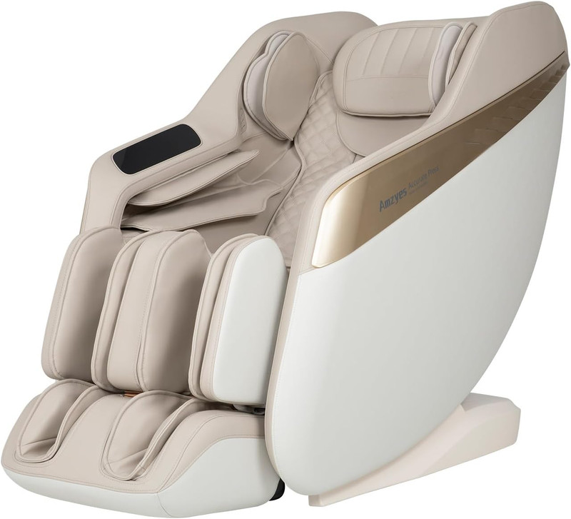 4D Full Body Massage Chair, Zero Gravity, 20 Modes, Bluetooth, Beige