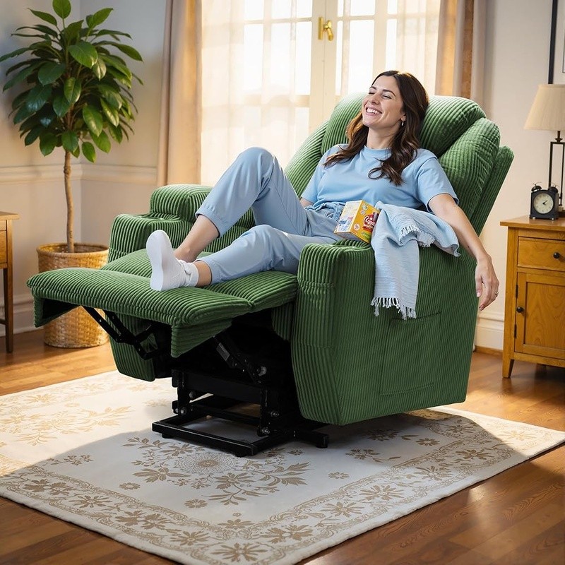 Electric Recliner Chair W/ Vibration Massage & Storage Pockets Easy Assembly New gallery