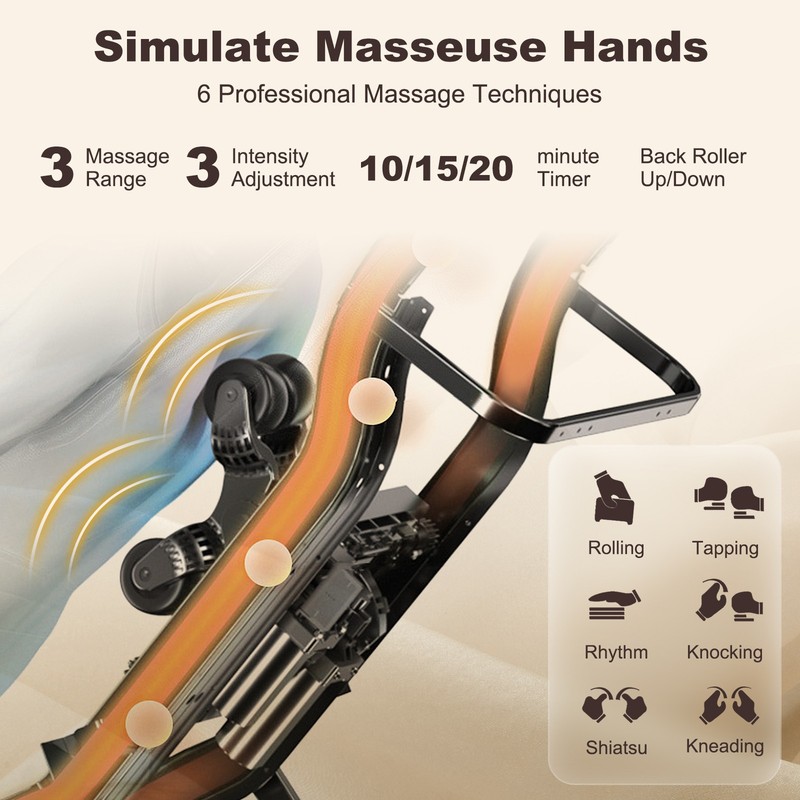 Full Body SL Track Zero Gravity Massage Chair w/ Pillow Reversible Footrest Heat gallery