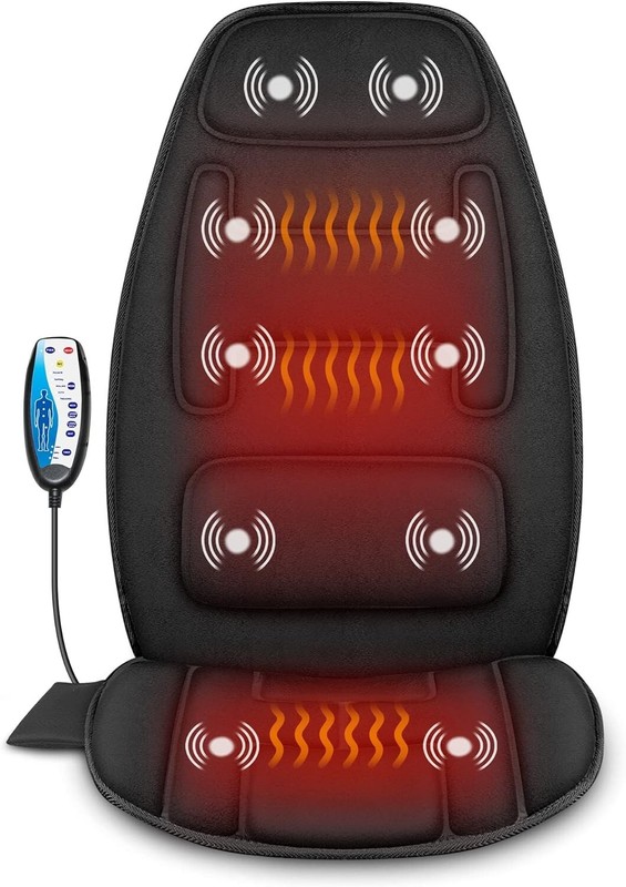 Massage Seat Cushion - Heat, Memory Foam, 10 Motors - Superior Comfort, Massage gallery