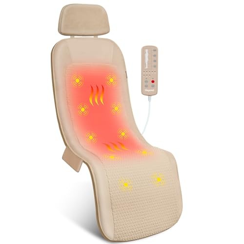 Massage Mat Full Body, Back Massager with Heat and Vibration, HY-3D5-Beige gallery