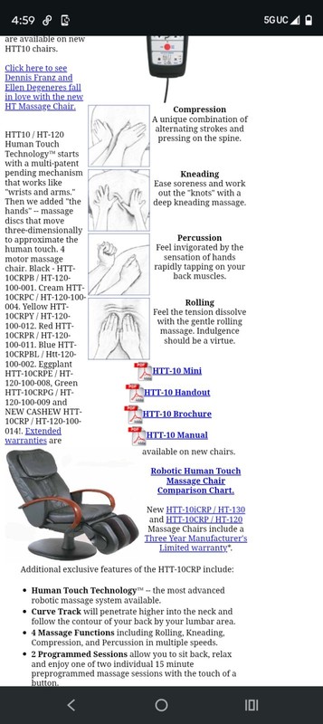 Black Leather Recliner Robotic Human Touch Home Roller Massage Chair HTT-10CRPG gallery