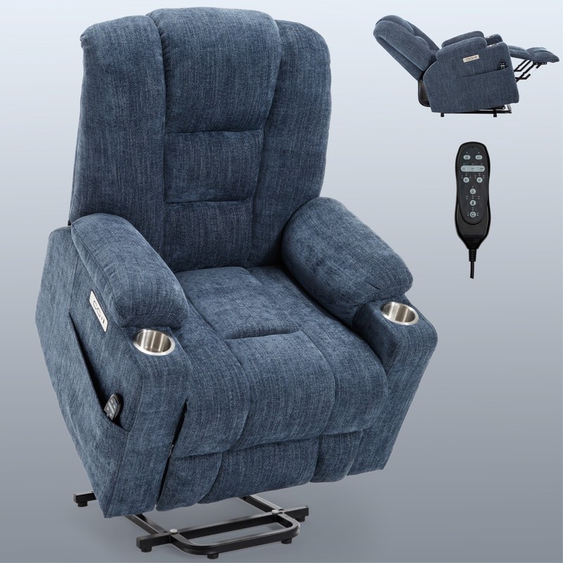Power Lift Recliner with Massage & Heat for Elderly, USB-C, Cup Holders gallery
