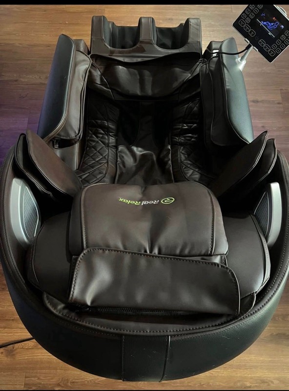 Real Relax Electric Zero Gravity Heated Massage Chair Brown Faux Leather gallery