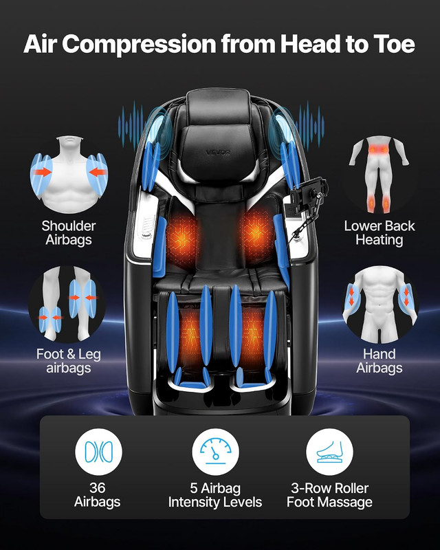4D Full Body Massage Chair with AI Control & Yoga Stretch - Relax at Home! gallery