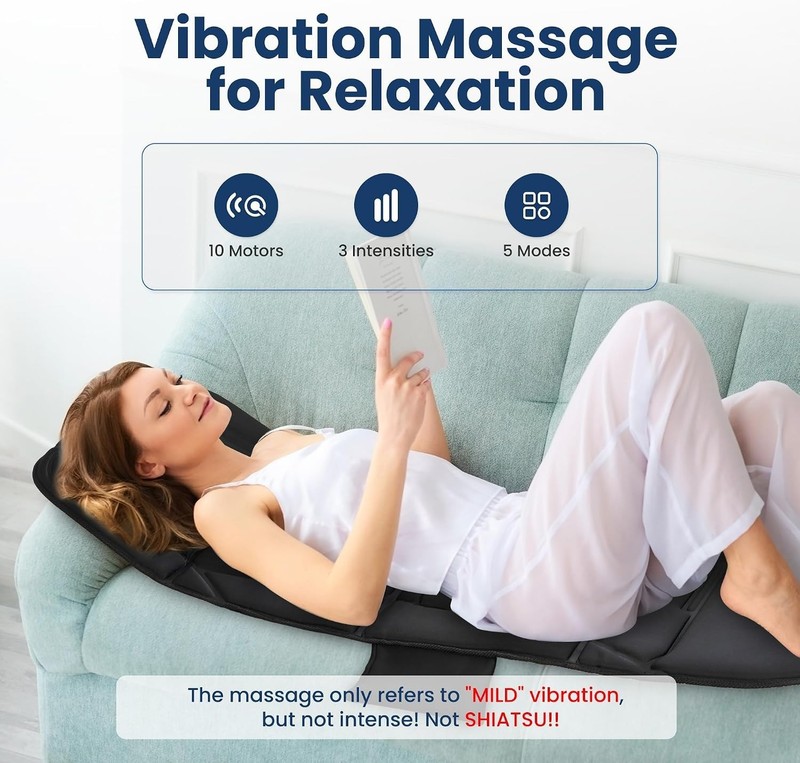 Full Body Massage Mat with Heating & Vibrations – Relaxation Anywhere gallery