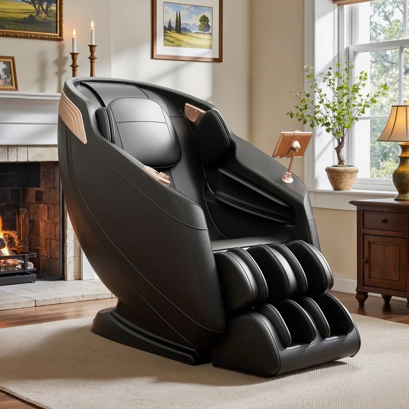 Full Body 4D Zero Gravity Massage Chair Recliner SL Track, AI Voice Control,Heat