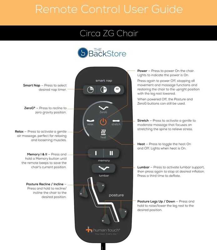 Human Touch CIRCA Zero Gravity Massage Chair Swivel Recliner (w/ heat + air) gallery