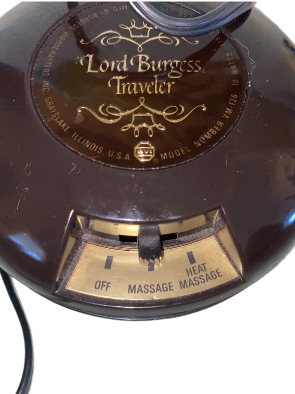 Lord Burgess Traveler massager Vibrocrafters, model Vm-126 E5 Vintage 50’s Bed gallery