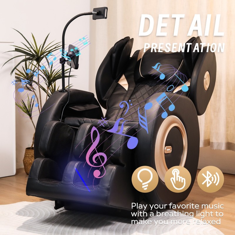 Massage Chair Recliner Zero Gravity with Full Body Shiatsu Air Pressure Heating gallery