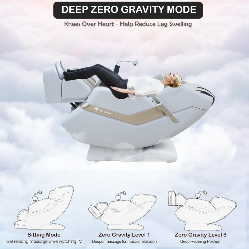 KZ-313 2026 Heated Jade Roller Massage Chair Full Body, Deep Zero Gravity Sl-Tra gallery