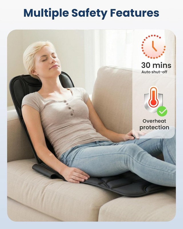 Full Body Massage Mat with Heating & Vibrations – Relaxation Anywhere gallery