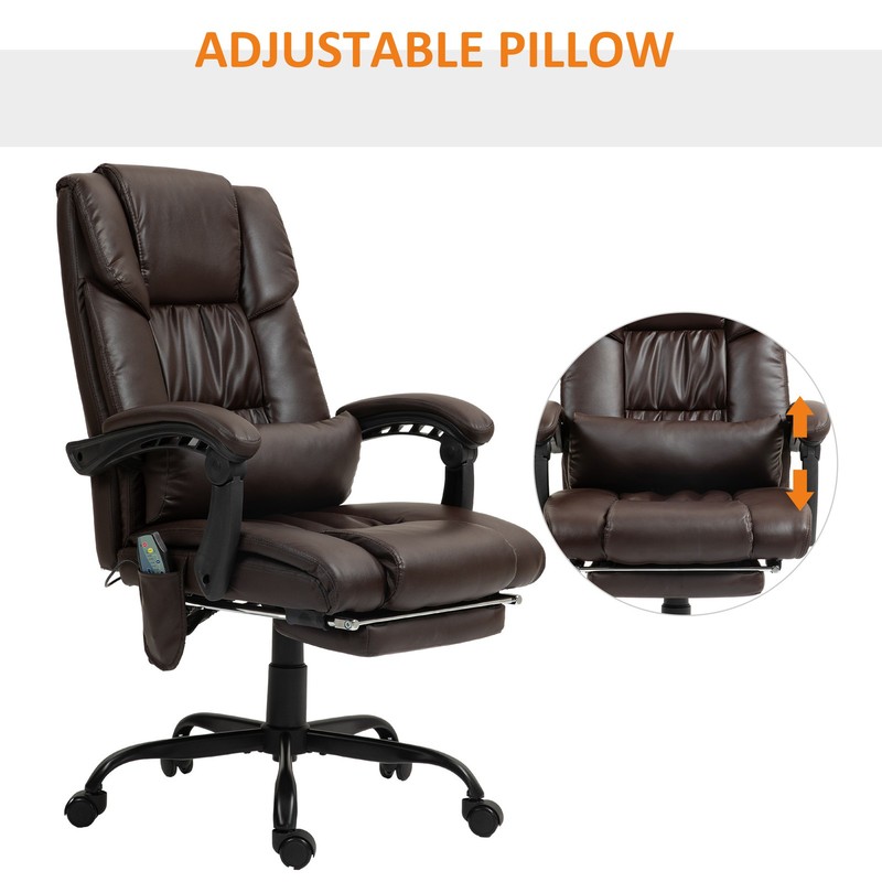 Massage Office Chair with 6 Vibrating Points, High Back Reclining Office gallery