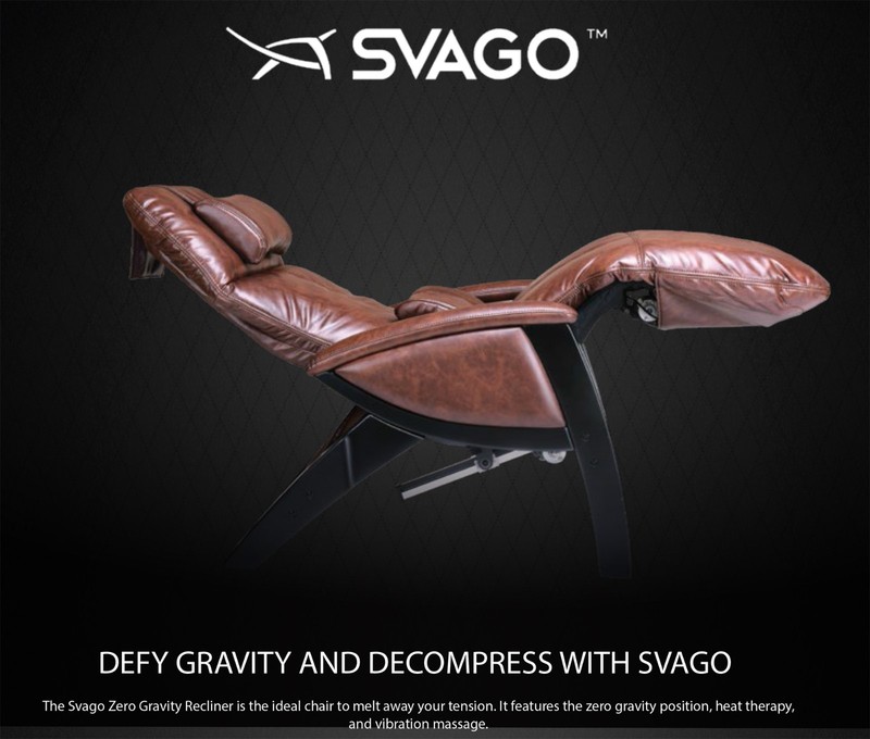 Svago ZGR Plus Dual Power Zero Gravity Recliner Massage Heat - Snowflake White gallery
