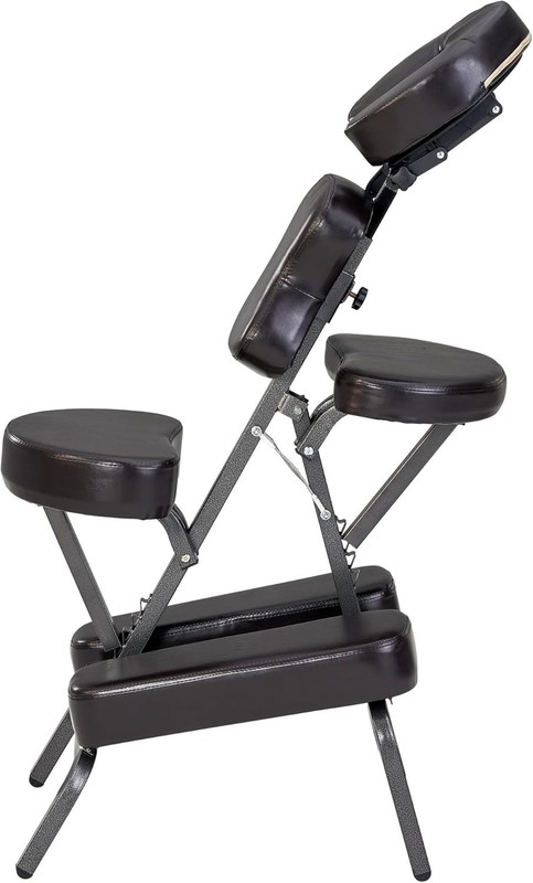 Portable Spa Chair with Face Cradle, Carrying Case - Coffee gallery