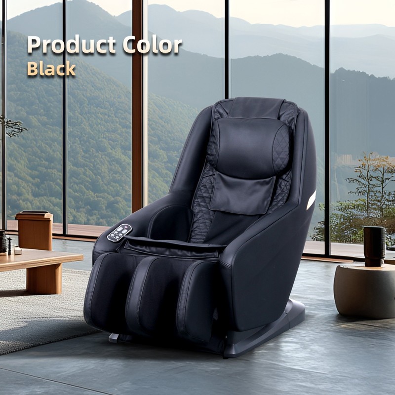 Black Zero Gravity Shiatsu Massage Chair Full Body Airbag Auto Modes Knead Tap gallery