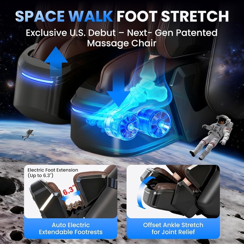 4D Massage Chair Full Body with Space Walk & Ankle Stretch, 2026 Zero Gravity 55 gallery