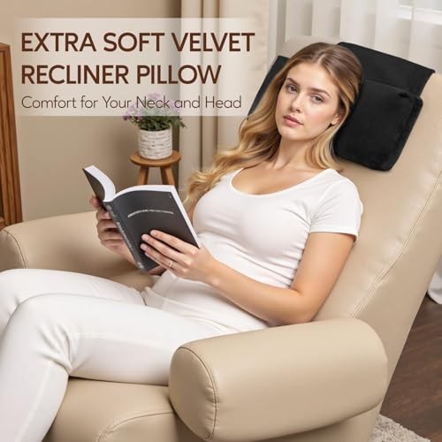 Neck Pillow for Recliner Chair, 14" Adjustable Recliner Pillow for Black gallery