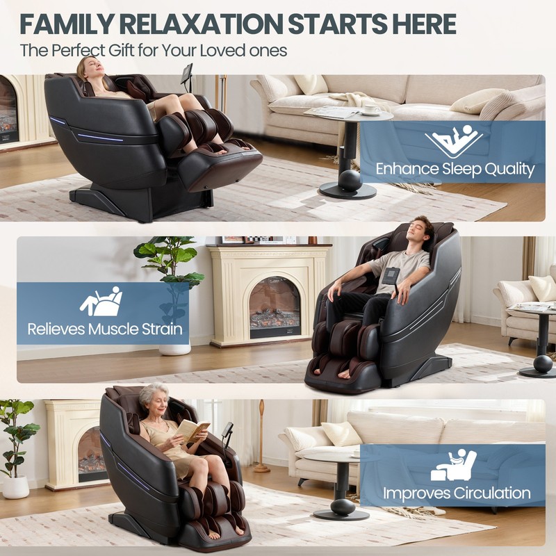 Recline Full Body Zero Gravity 8Point Air Massage Chair Shiatsu,Heat,Foot Roller gallery