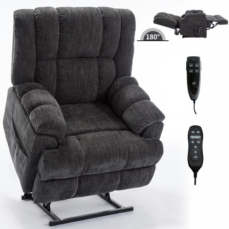 Dual Motor Heat Massage Infinite Position 350 LBS Electric Power Lift Recliners gallery